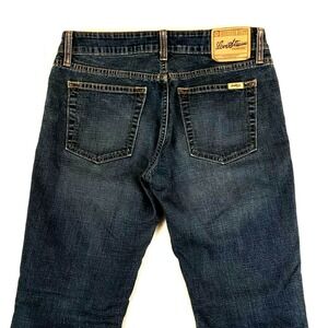 Levi's Signature Jeans Junior's 9 Med Acid Wash Stretch Low Rise Boot Cut Blue